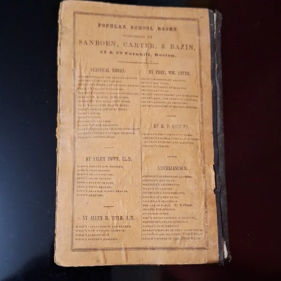 Antique 1856 Town’s New Speller and Definer - Salem Town LL.D. 150+ Years Old!! - Picture 2 of 11